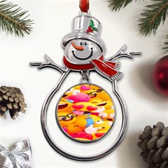 Wallpaper Emoji Metal Snowman Ornament