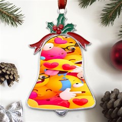 Wallpaper Emoji Metal Holly Leaf Bell Ornament