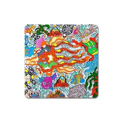 Supersonic Mermaid Chaser Square Magnet