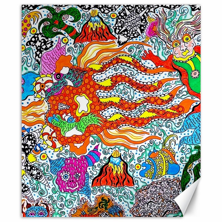 Supersonic Mermaid Chaser Canvas 8  x 10 