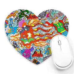 Supersonic Mermaid Chaser Heart Mousepad