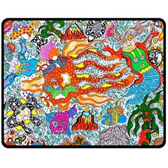 Supersonic Mermaid Chaser Two Sides Fleece Blanket (medium) by chellerayartisans