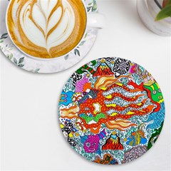 Supersonic Mermaid Chaser Uv Print Round Tile Coaster