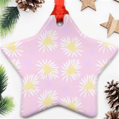 Mazipoodles Bold Daisies Pink Ornament (star) by Mazipoodles