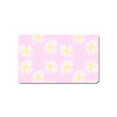 Mazipoodles Bold Daisies Pink Magnet (name Card) by Mazipoodles