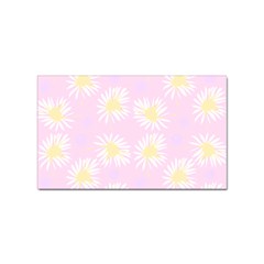 Mazipoodles Bold Daisies Pink Sticker Rectangular (100 Pack) by Mazipoodles