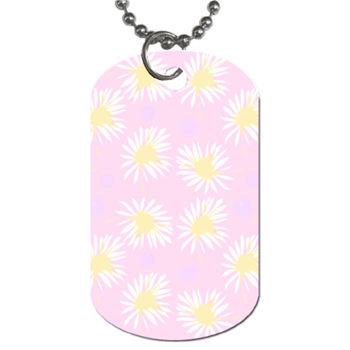 Mazipoodles Bold Daisies Pink Dog Tag (Two Sides)