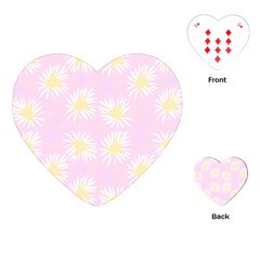 Mazipoodles Bold Daisies Pink Playing Cards Single Design (heart) by Mazipoodles