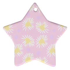 Mazipoodles Bold Daisies Pink Star Ornament (two Sides) by Mazipoodles