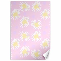 Mazipoodles Bold Daisies Pink Canvas 24  X 36  by Mazipoodles