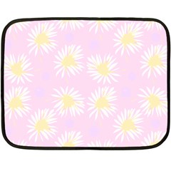 Mazipoodles Bold Daisies Pink Two Sides Fleece Blanket (mini) by Mazipoodles