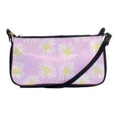 Mazipoodles Bold Daisies Pink Shoulder Clutch Bag by Mazipoodles