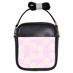 Mazipoodles Bold Daisies Pink Girls Sling Bag by Mazipoodles