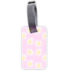 Mazipoodles Bold Daisies Pink Luggage Tag (two Sides) by Mazipoodles