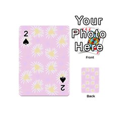 Mazipoodles Bold Daisies Pink Playing Cards 54 Designs (mini) by Mazipoodles