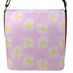 Mazipoodles Bold Daisies Pink Flap Closure Messenger Bag (s) by Mazipoodles