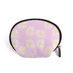 Mazipoodles Bold Daisies Pink Accessory Pouch (small) by Mazipoodles