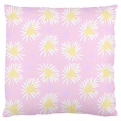 Mazipoodles Bold Daisies Pink Large Premium Plush Fleece Cushion Case (two Sides) by Mazipoodles