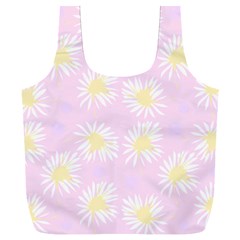 Mazipoodles Bold Daisies Pink Full Print Recycle Bag (xxl) by Mazipoodles