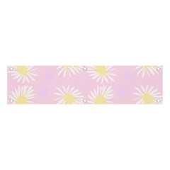 Mazipoodles Bold Daisies Pink Banner And Sign 4  X 1  by Mazipoodles