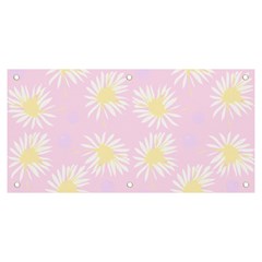 Mazipoodles Bold Daisies Pink Banner And Sign 6  X 3  by Mazipoodles