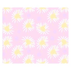 Mazipoodles Bold Daisies Pink Premium Plush Fleece Blanket (small) by Mazipoodles