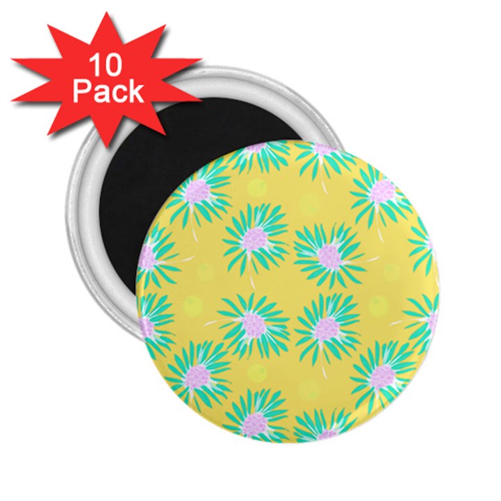 Mazipoodles Bold Daises Yellow 2.25  Magnets (10 pack) 