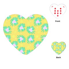 Mazipoodles Bold Daises Yellow Playing Cards Single Design (heart) by Mazipoodles