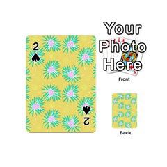 Mazipoodles Bold Daises Yellow Playing Cards 54 Designs (mini) by Mazipoodles