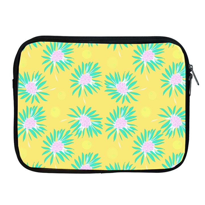 Mazipoodles Bold Daises Yellow Apple iPad 2/3/4 Zipper Cases