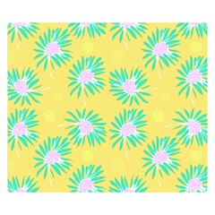 Mazipoodles Bold Daises Yellow Two Sides Premium Plush Fleece Blanket (small) by Mazipoodles