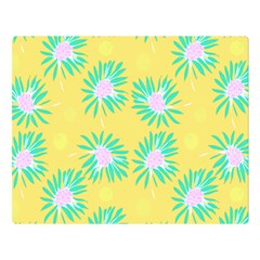 Mazipoodles Bold Daises Yellow Two Sides Premium Plush Fleece Blanket (large) by Mazipoodles