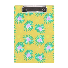 Mazipoodles Bold Daises Yellow A5 Acrylic Clipboard by Mazipoodles