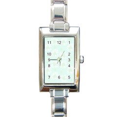 Mazipoodles Bold Daisies Spearmint Rectangle Italian Charm Watch by Mazipoodles