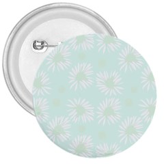 Mazipoodles Bold Daisies Spearmint 3  Buttons by Mazipoodles