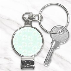 Mazipoodles Bold Daisies Spearmint Nail Clippers Key Chain by Mazipoodles