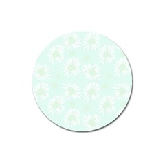 Mazipoodles Bold Daisies Spearmint Magnet 3  (round) by Mazipoodles