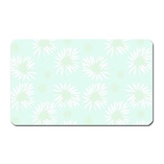 Mazipoodles Bold Daisies Spearmint Magnet (rectangular) by Mazipoodles