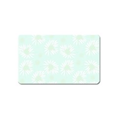 Mazipoodles Bold Daisies Spearmint Magnet (name Card) by Mazipoodles