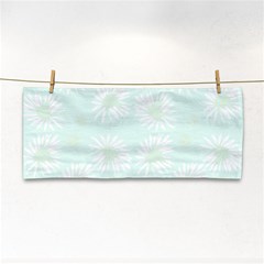 Mazipoodles Bold Daisies Spearmint Hand Towel by Mazipoodles