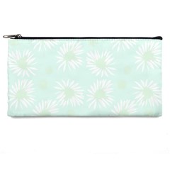 Mazipoodles Bold Daisies Spearmint Pencil Case by Mazipoodles