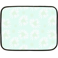 Mazipoodles Bold Daisies Spearmint Two Sides Fleece Blanket (mini) by Mazipoodles