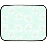 Mazipoodles Bold Daisies Spearmint Two Sides Fleece Blanket (Mini) 35 x27  Blanket Front