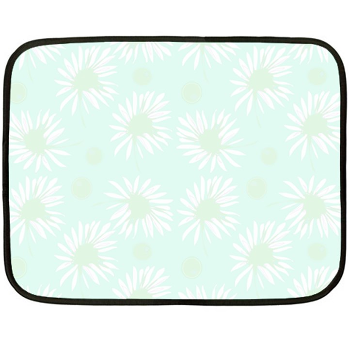 Mazipoodles Bold Daisies Spearmint Two Sides Fleece Blanket (Mini)