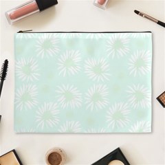 Mazipoodles Bold Daisies Spearmint Cosmetic Bag (xl) by Mazipoodles