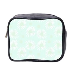 Mazipoodles Bold Daisies Spearmint Mini Toiletries Bag (two Sides) by Mazipoodles