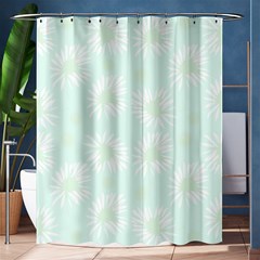 Mazipoodles Bold Daisies Spearmint Shower Curtain 60  X 72  (medium)  by Mazipoodles