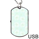 Mazipoodles Bold Daisies Spearmint Dog Tag USB Flash (One Side) Front