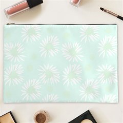 Mazipoodles Bold Daisies Spearmint Cosmetic Bag (xxl) by Mazipoodles