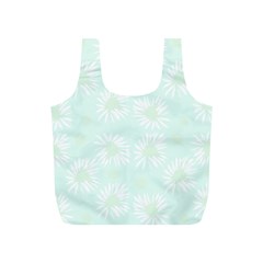 Mazipoodles Bold Daisies Spearmint Full Print Recycle Bag (s) by Mazipoodles